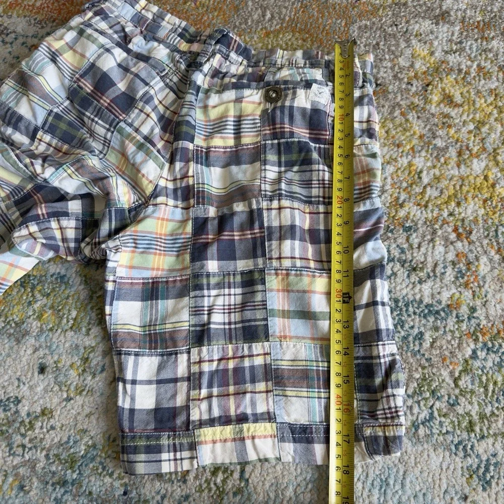Vintage American Eagle Plaid Patchwork Shorts Men's Size 30 Gorpcore Skater OBX